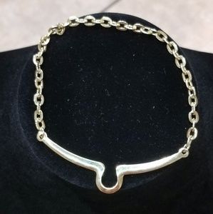 Vintage Gold Tone Designed Flat Tie Chain